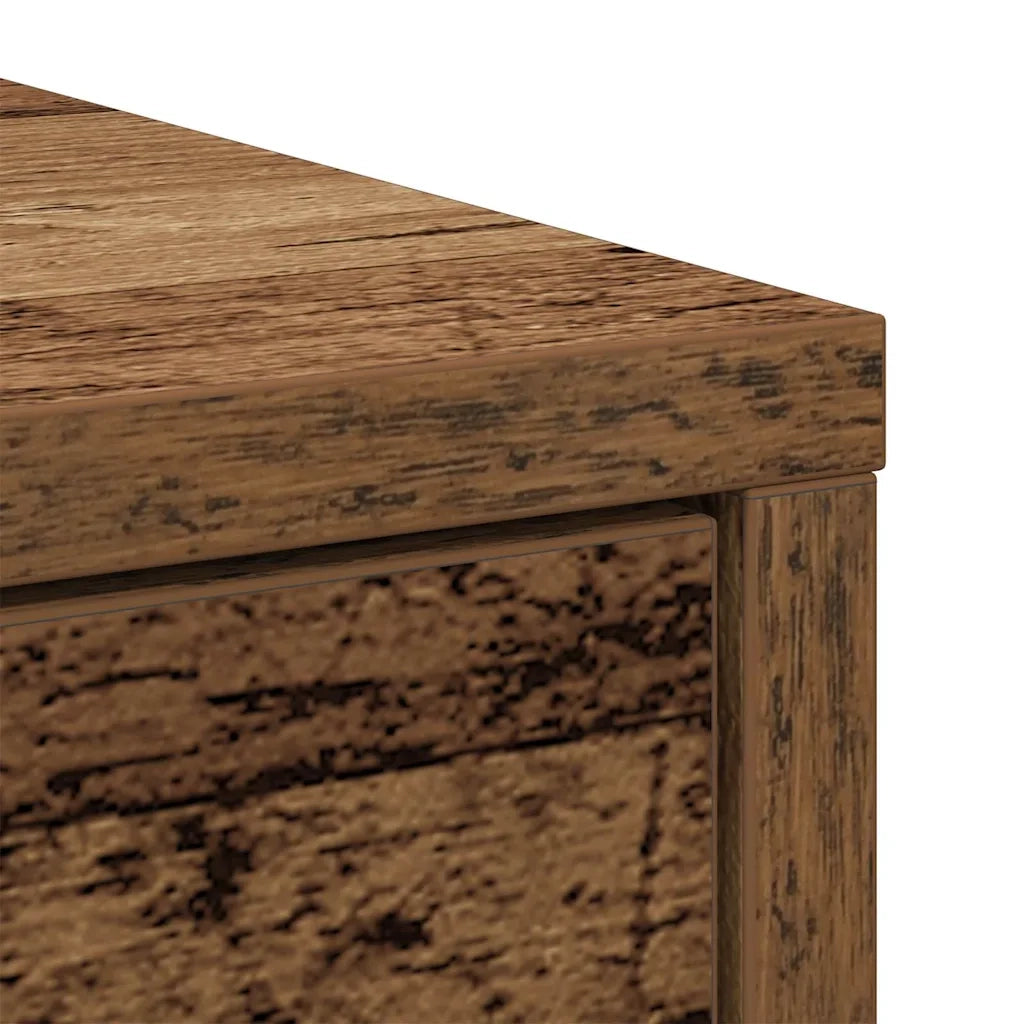 Credenza con Cassetto Legno Antico 80x34x76 cm in Truciolato 861542