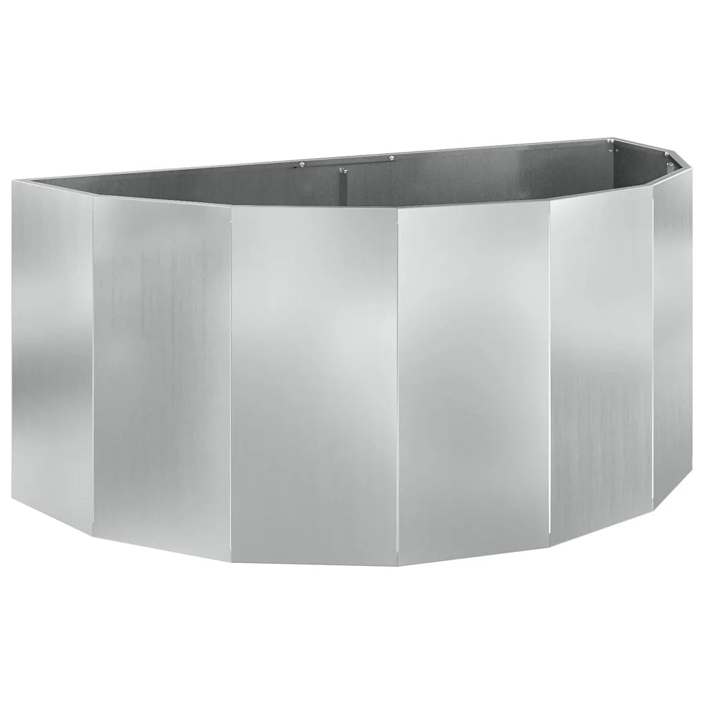 Fioriera | Cassetta per fiori | Vaso Argento 120 x 60 x 50 cm Acciaio zincato