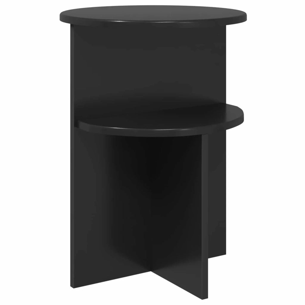 Tavolo laterale Rovere Nero Ø 39,5 x 55 cm Legno ingegnerizzato 8001020
