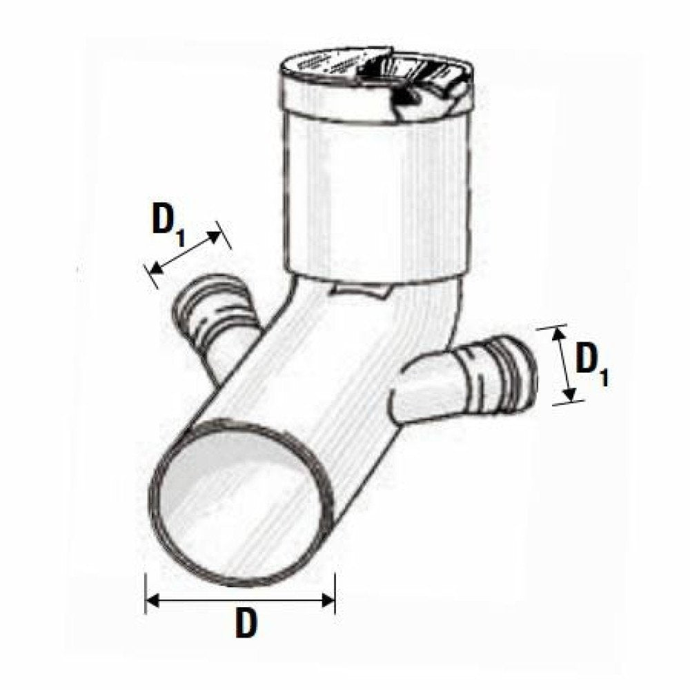 Curva wc prolungata htsbl d.110 2 attacchi d.50 b07wspdzvj