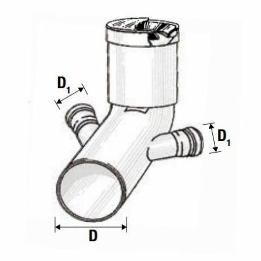 Curva wc prolungata htsbl d.110 2 attacchi d.50 b07wspdzvj