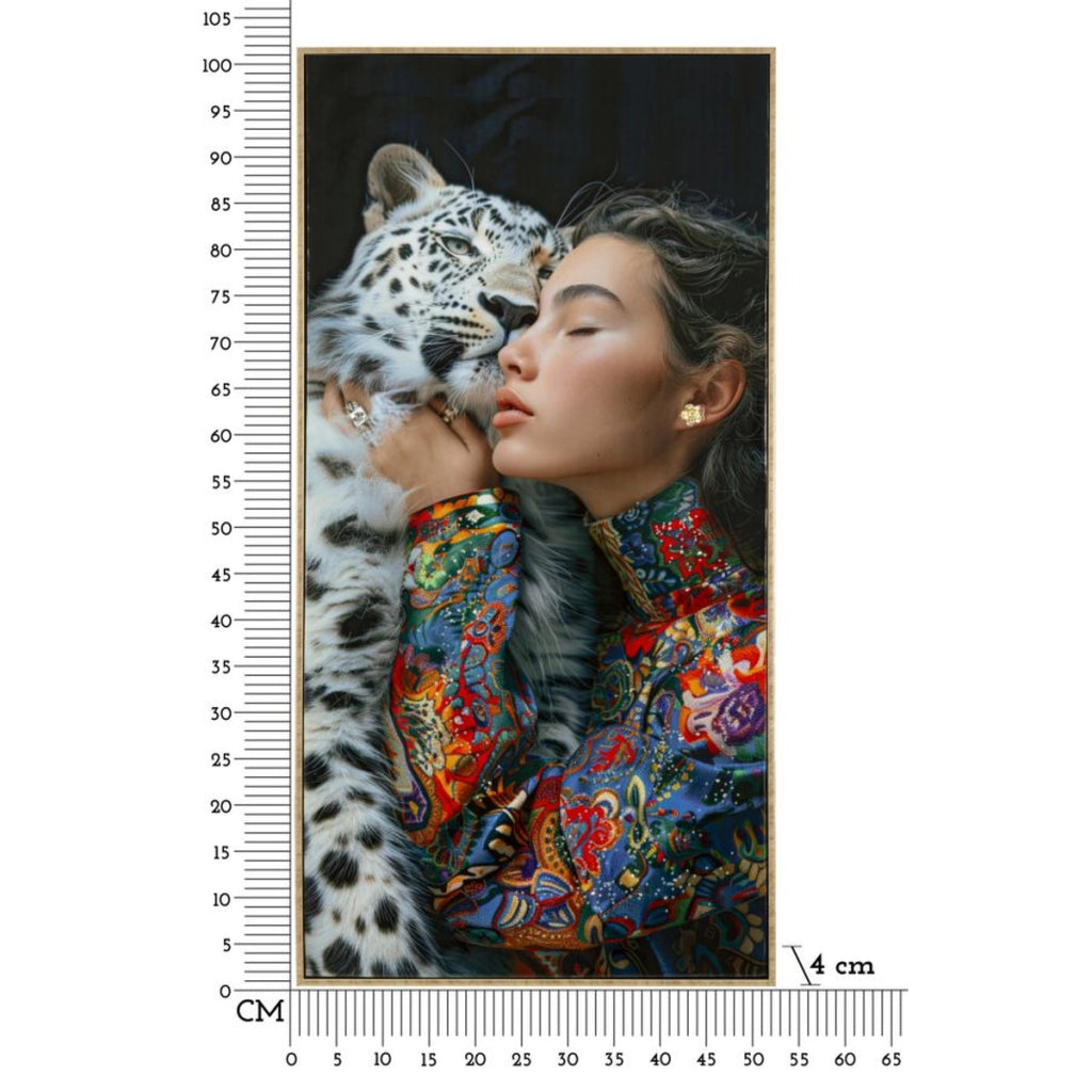 Stampa su Tela Viso 2, Multicolore, Tessuto, 102x52x4 cm