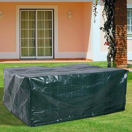 Set di coperture per mobili da giardino - impermeabili e UV-resistenti - verde - 240 x 140 x 90 cm
