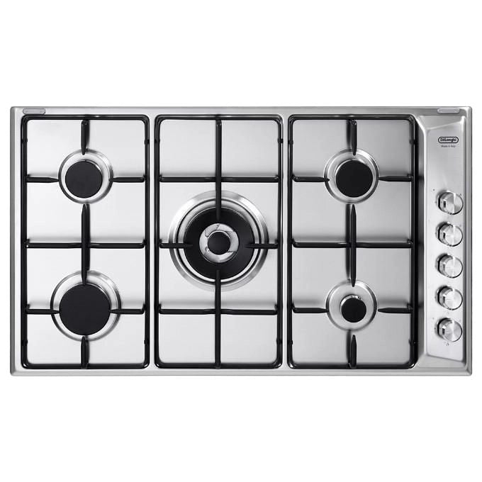 De’Longhi DLI 59 DD piano cottura Acciaio inox Da incasso 90 cm Gas 5 Fornello(i)