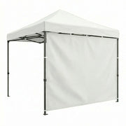Telo laterale per gazebo da giardino. Telo di ricambio in PVC con velcro. Colore Bianco 300X200H cm
