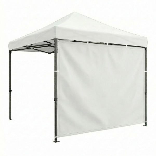 Telo laterale per gazebo da giardino. Telo di ricambio in PVC con velcro. Colore Bianco 300X200H cm