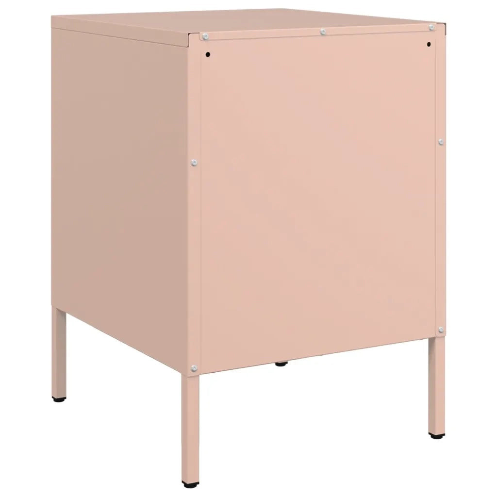 Comodini 2 pz Rosa 36x39x50,5 cm in Acciaio