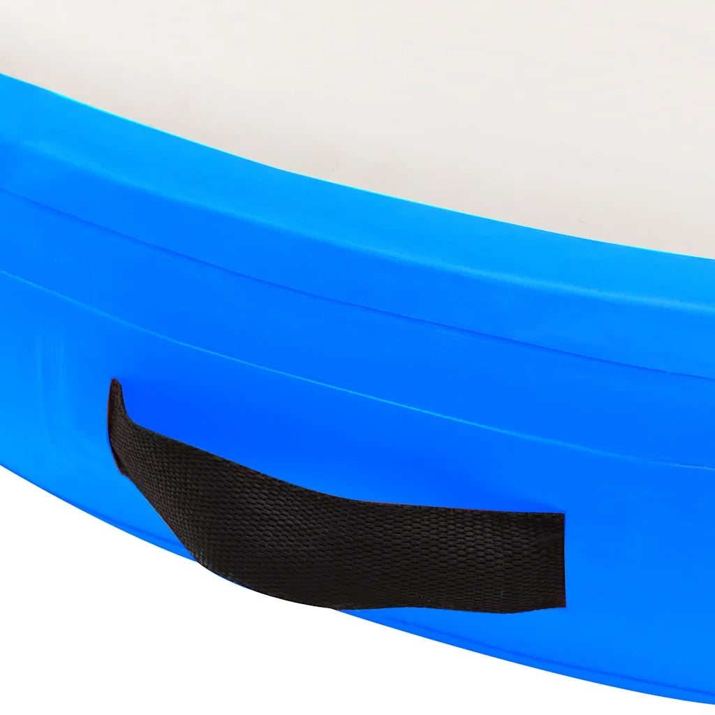 Tappetino Ginnastica Gonfiabile con Pompa 100x100x10cm PVC Blu 92704