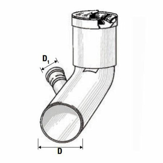 Curva wc prolungata htsbl d.110 1 attacco destro d.50 b00u965ro4