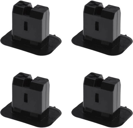 Clip per sedile posteriore - 4 pezzi - Nero - Compatibile con VW - Per A4 B6 B7 A6 C5 C6