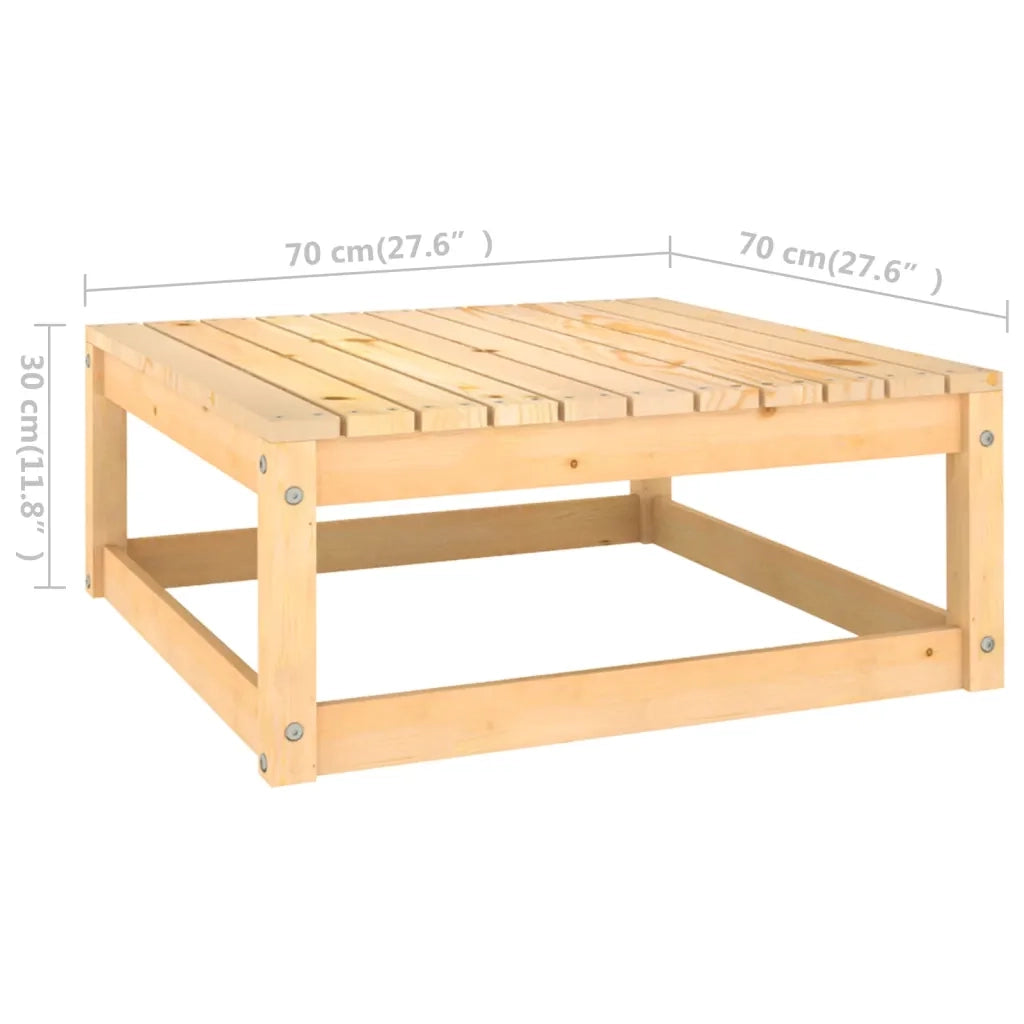 Poggiapiedi da Giardino con Cuscini 2 pz Legno Massello di Pino CFW7262049