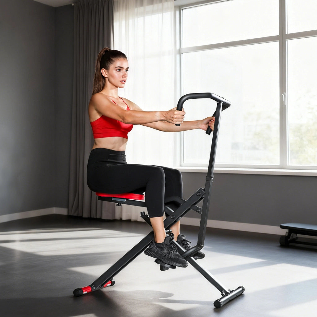 Sedia da allenamento per addominali ¨C zephmum ¨C rosso 57x105x115cm