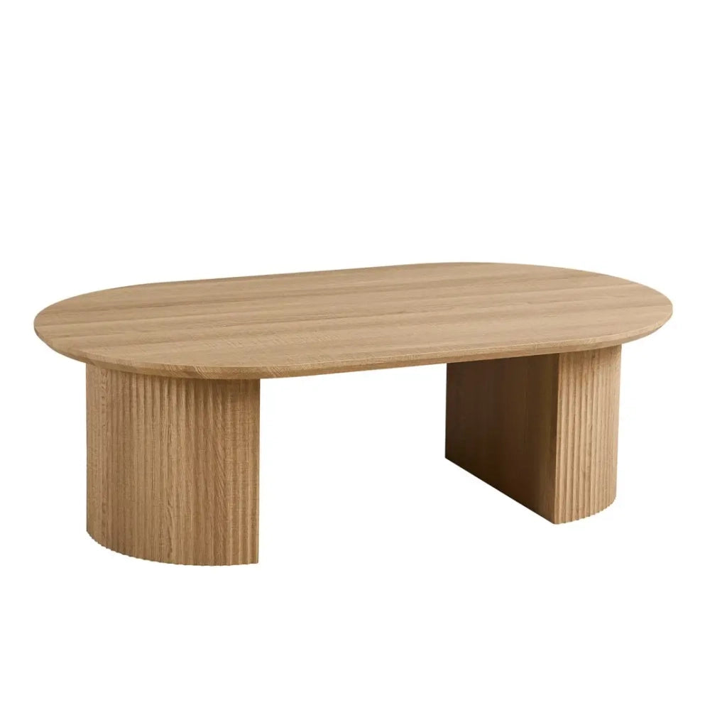Tavolino basso VAGOS – Colore rovere naturale – Tavolino basso rettangolare 120x70 cm – MDF – Design moderno e accogliente