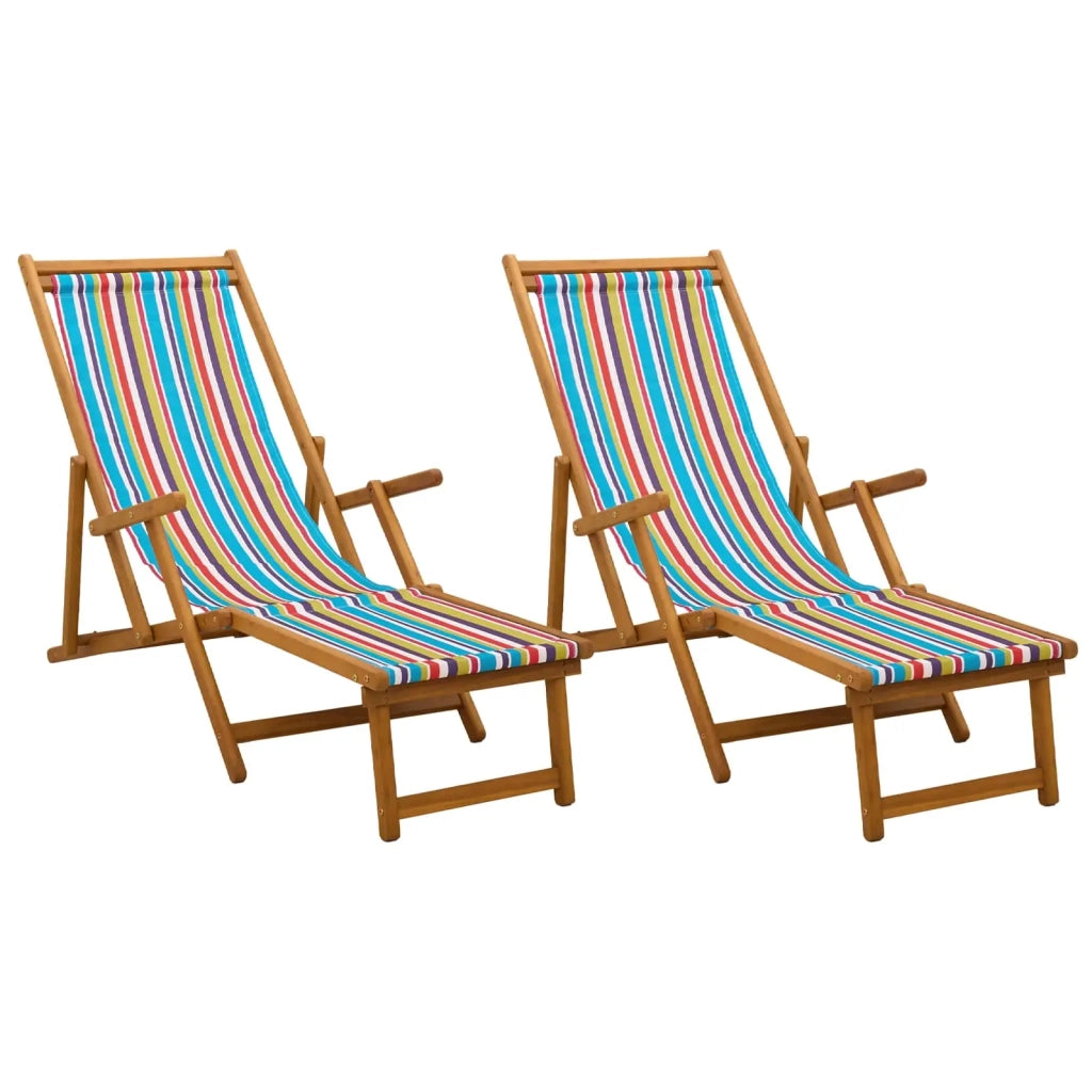 Lettino prendisole pieghevole 2 pcs 3 Posizione Multicolore 3407821
