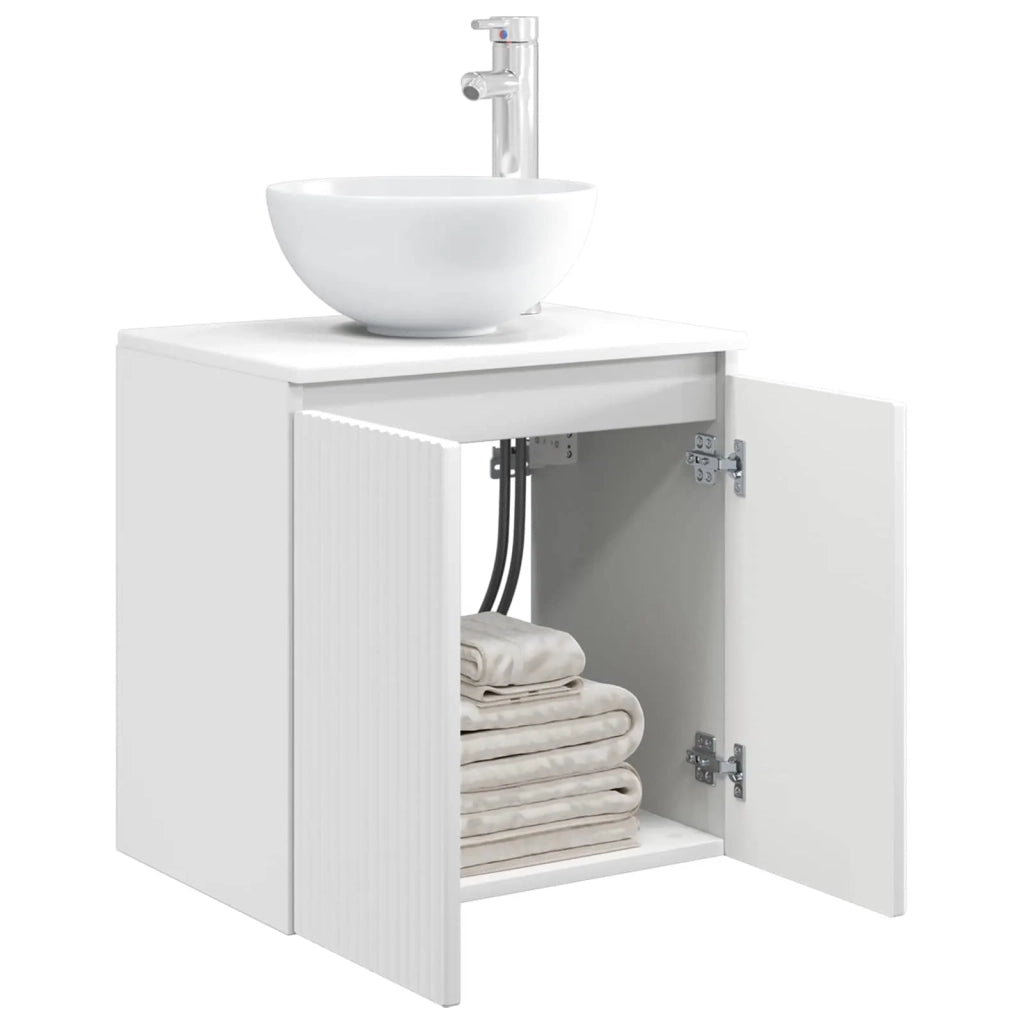 Mobile Lavabo da Parete Bianco 49,5 x 35 x 63 cm 890382
