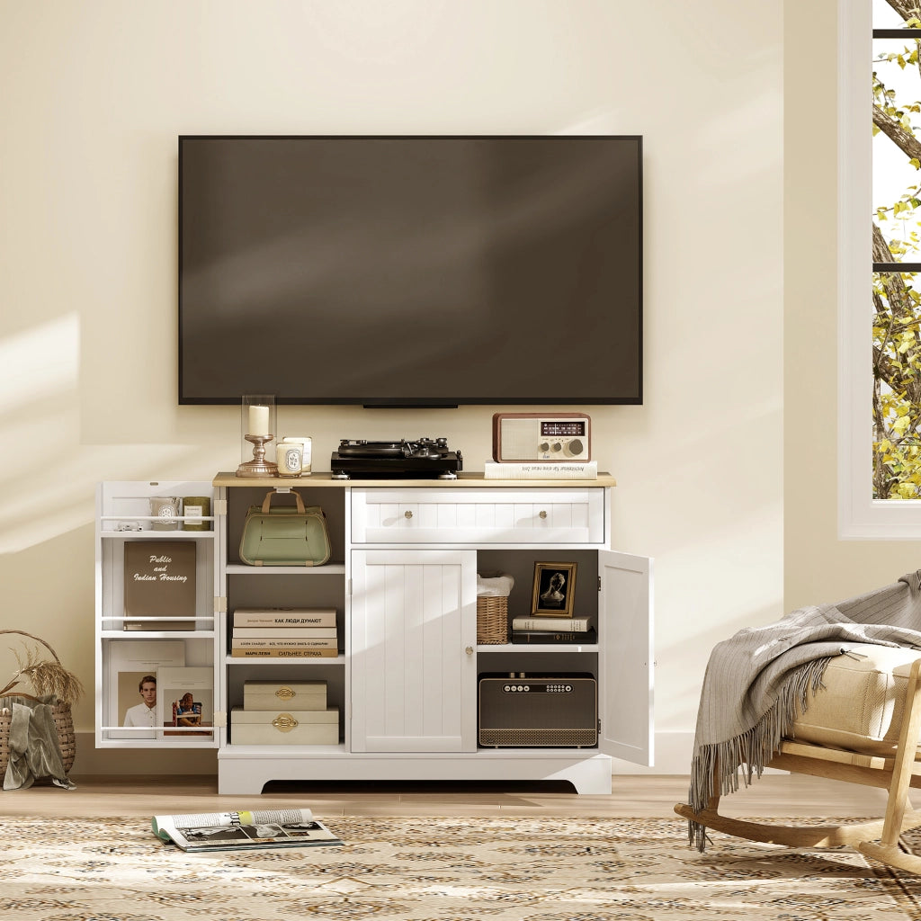 Credenza Moderna con Ripiani Regolabili ¨C Minimal ¨C Bianco 120x40x