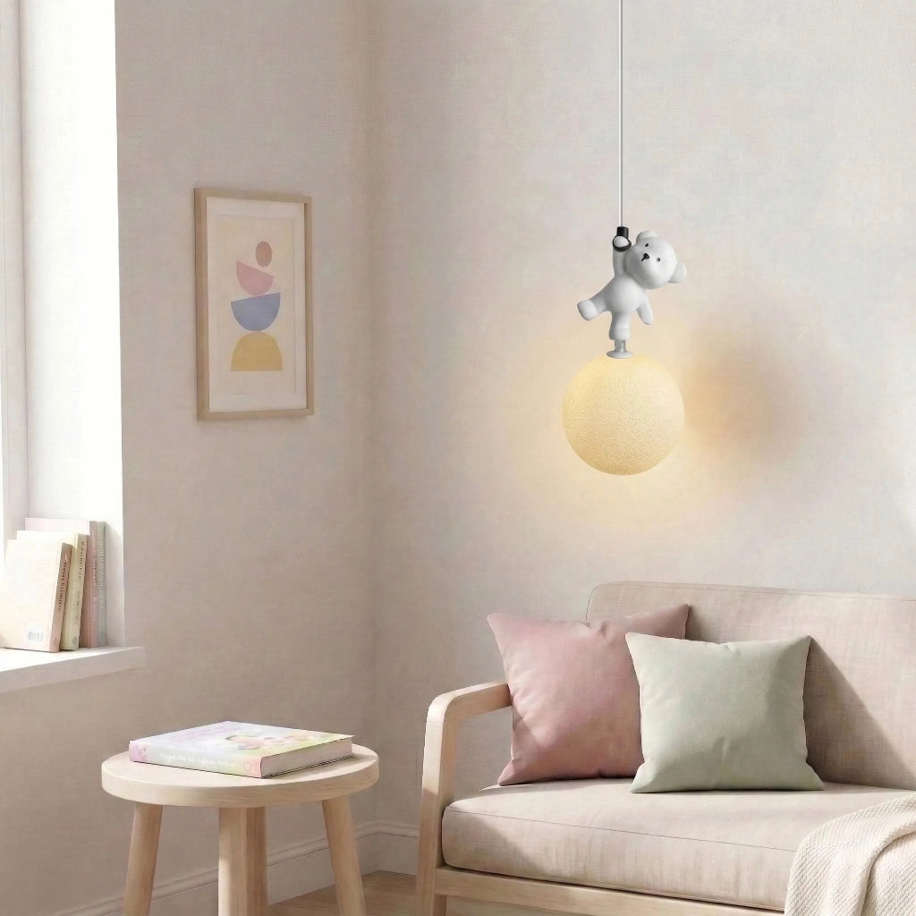 Lampada A Sospensione Da Soffitto Orso In Piedi Sulla Luna G166-1cp