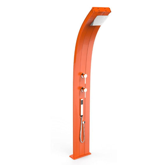 Doccia Tradizionale In Alluminio Dada Con Misceltore E Doccetta Mobile Colore Arancione Cv-D345/2009