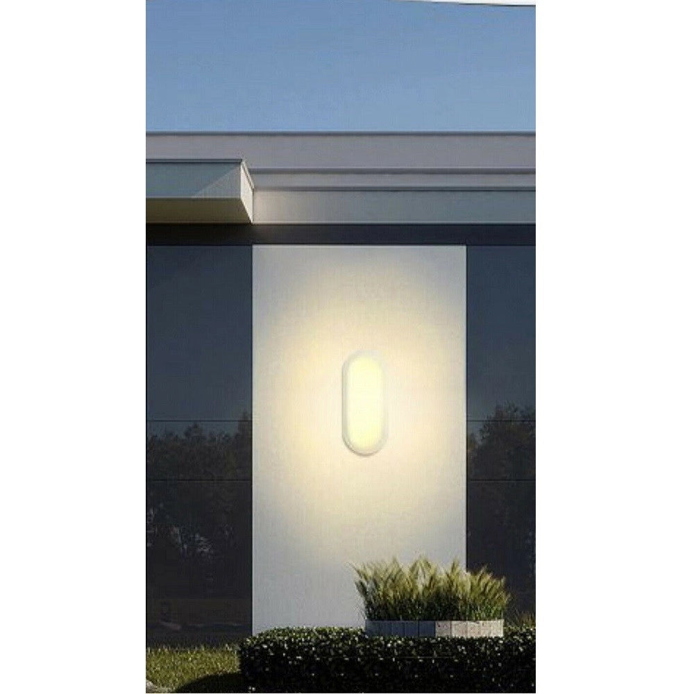 Trade Shop - Applique Muro Led 18w Plafoniera Giardino Tartaruga Ip65 6500k 3000k 4000k Es51 - -bianco Caldo      -