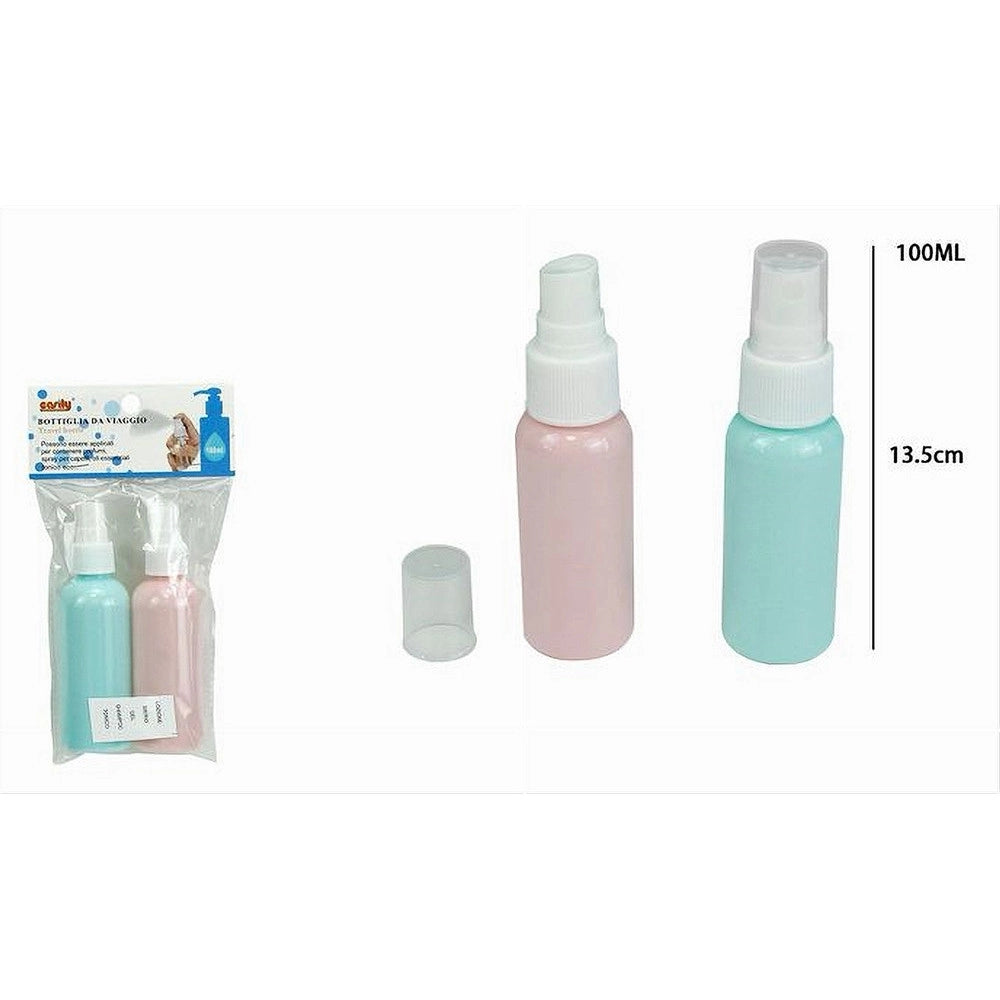 Trade Shop - Set 4pz Bottiglia Spray Vuota Boccetta Da Viaggio Lozione Profumo Da 100ml 79375 -