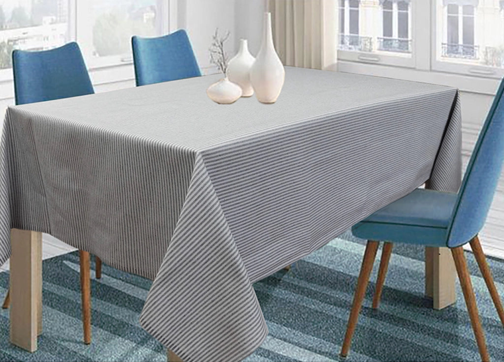 Tovaglia Per Salotto Cucina In Miros Misto Cotone Made In Italy Millerighe RP - 50x150 - Grigio