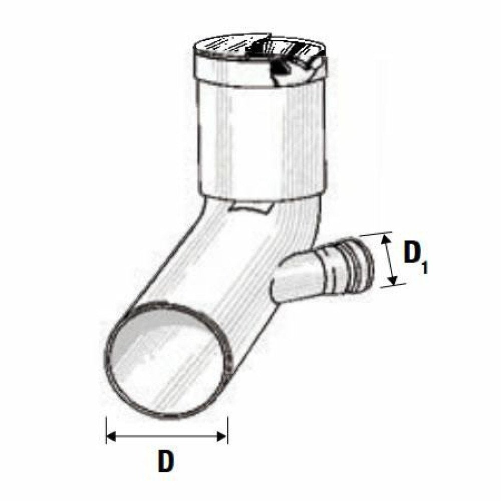 Curva wc prolungata htsbl d.090 1 attacco sx d.40 b08lqyrch3