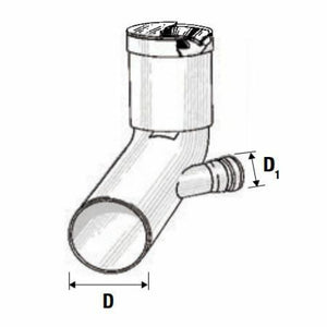 Curva wc prolungata htsbl d.090 1 attacco sx d.40 b08lqyrch3