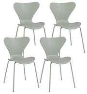 Set 4 Sedie 50x49,5x82 cm in Plastica Verde