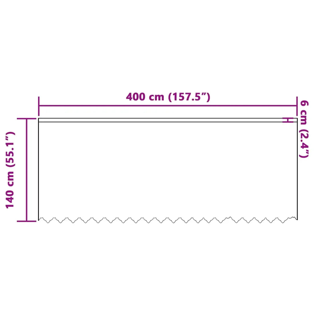 Tenda in Pizzo con tende Bianco 140 x 400 cm Poliestere 4107790