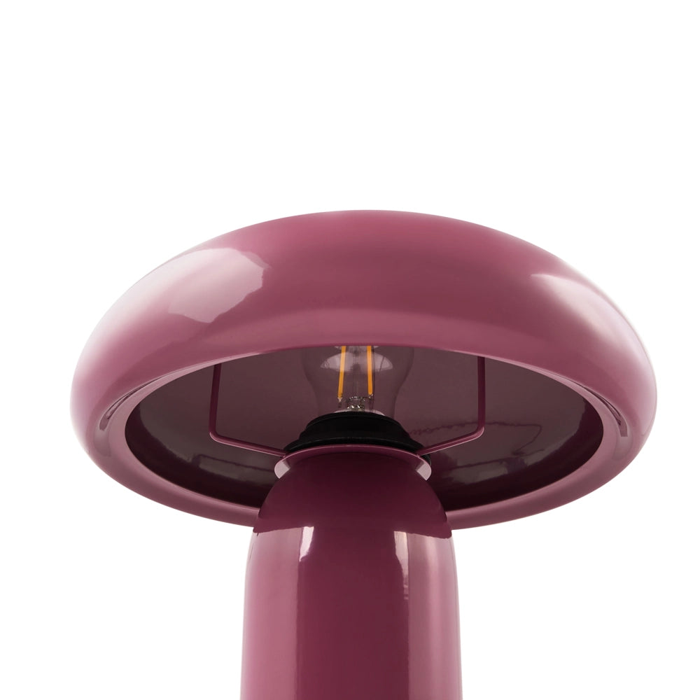Lampada da tavolo bordeaux con base in metallo e ferro 22 cm luce singola design moderno accessori per la casa
