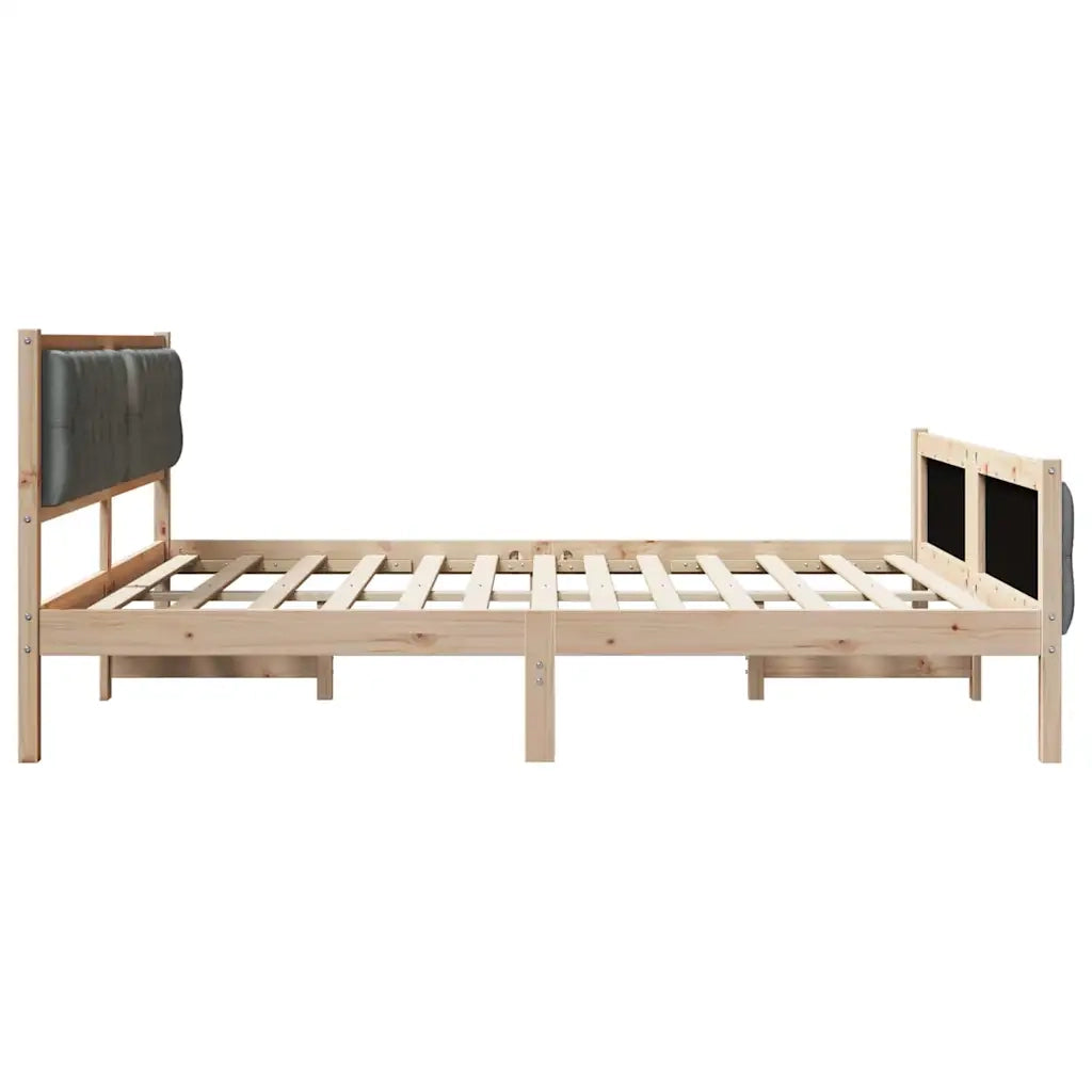 Struttura del letto Grigio scuro 180 x 200 cm Pino massello 3394274
