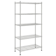 Scaffale a 5 Livelli 90x35x180 cm Cromato 250 kg CFW1103027