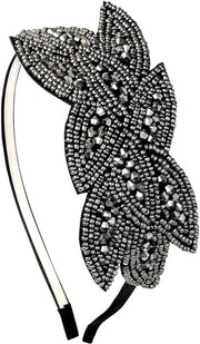 Cintura Donna Stile Gatsby Flapper Vintage Nero