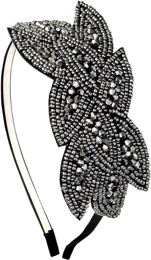 Cintura Donna Stile Gatsby Flapper Vintage Nero