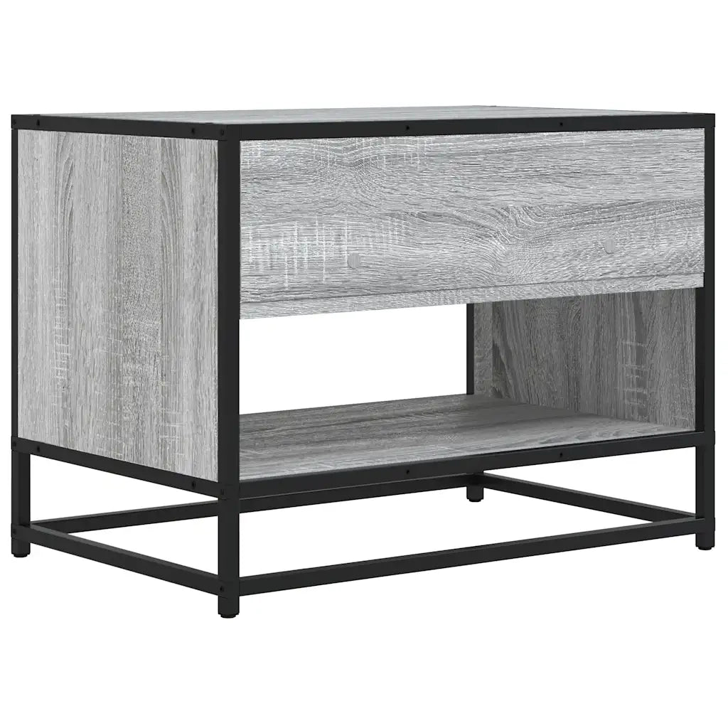 Mobile TV Grigio Sonoma 61x40x46 cm Legno Multistrato e Metallo