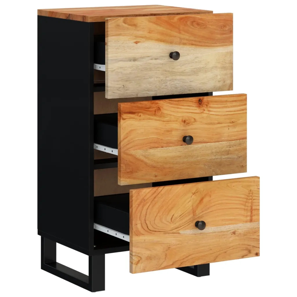 Credenza con 3 Cassetti 40x33,5x75 cm Legno Massello di Acacia 352906