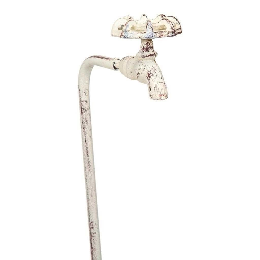 Fioriera in metallo bianco 95x23x69h
