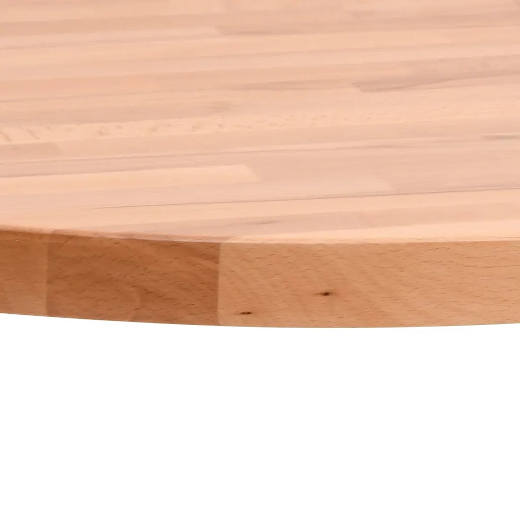 Piano per Tavolo Ã˜50x1,5 cm Rotondo in Legno Massello di Faggio