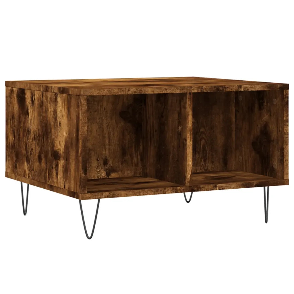 Tavolino da Salotto Rovere Fumo 60x50x36,5 cm Legno Multistrato
