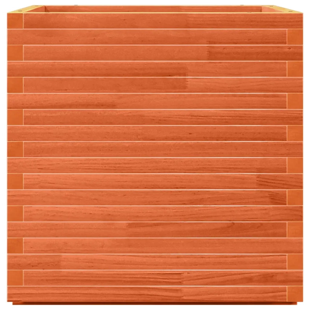 Fioriera Giardino Marrone Cera 70x70x72 cm Legno Massello Pino