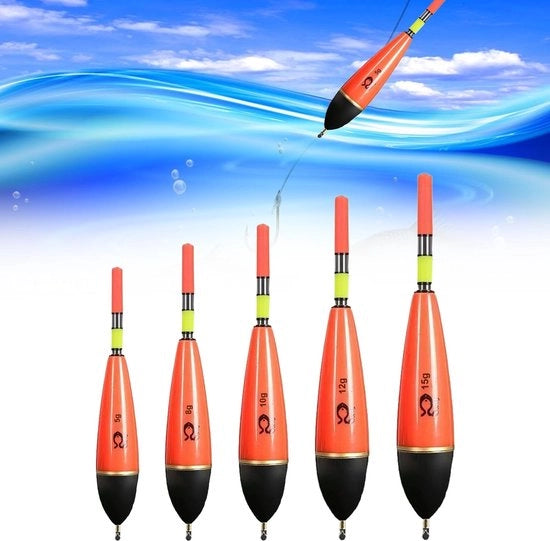 Set di Dobber a Led da 5 pezzi - Visdobber in EVA - 5/8/10/12/15 g - Basso Peso - Alta Visibilità - Adatto per Pesci di Fondo/Barbi/Carpioni - Hengeldobbers