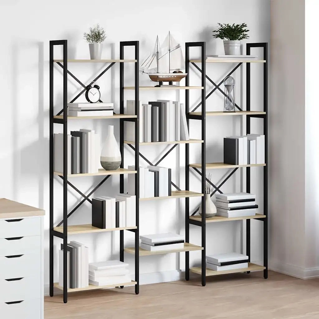 vidaXL Libreria rovere sonoma 156 x 25 x 167.5 cm Legno multistrato