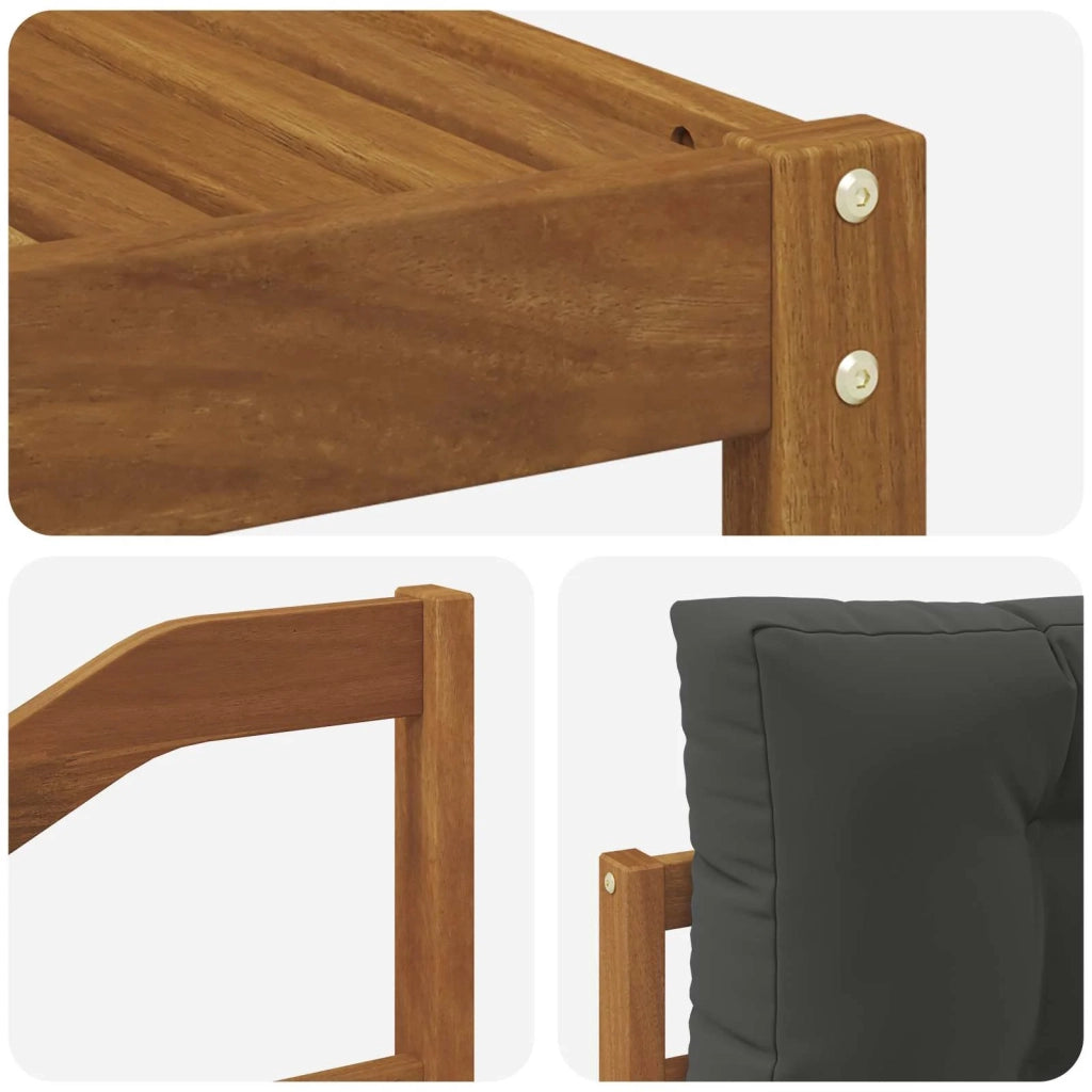 Set di divani da esterno con cuscino 9 pcs Naturale e Antracite 3367385