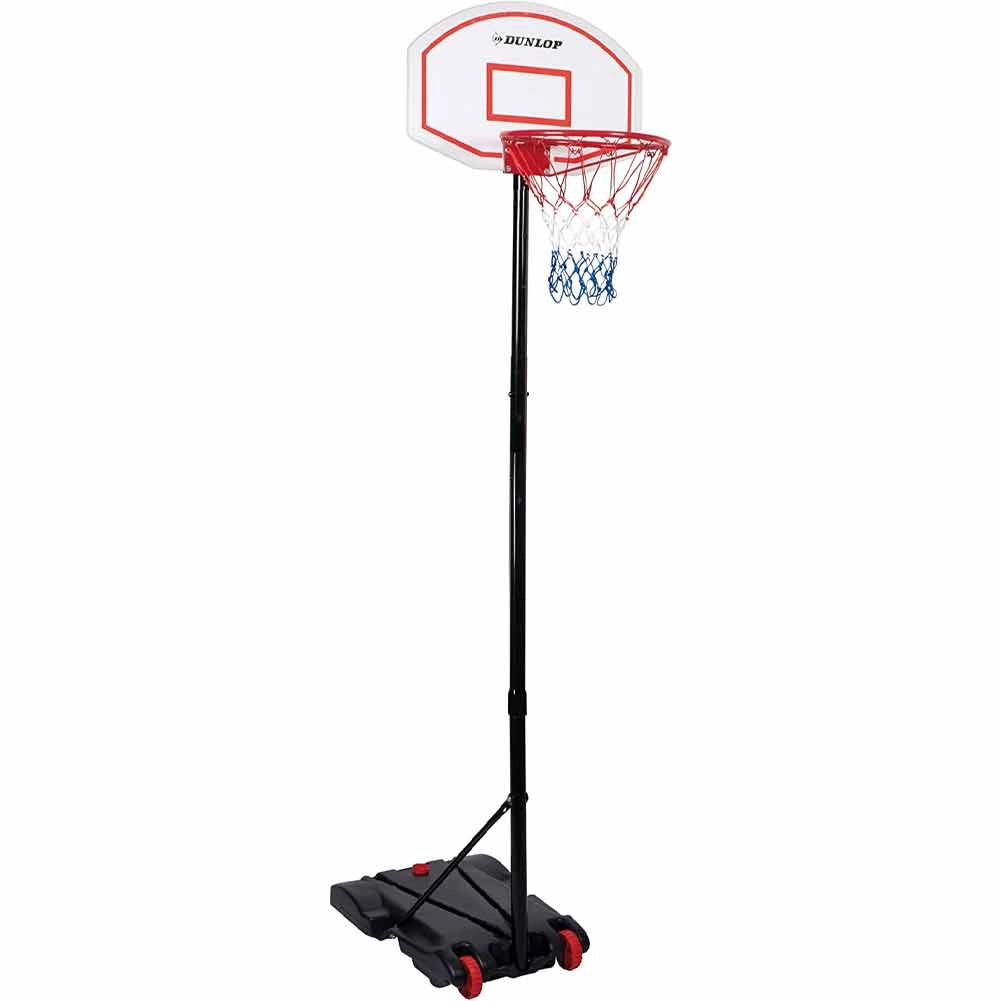 Canestro Basket Regolabile Dunlop con Base e Ruote per Esterni Sport Pallacanestro