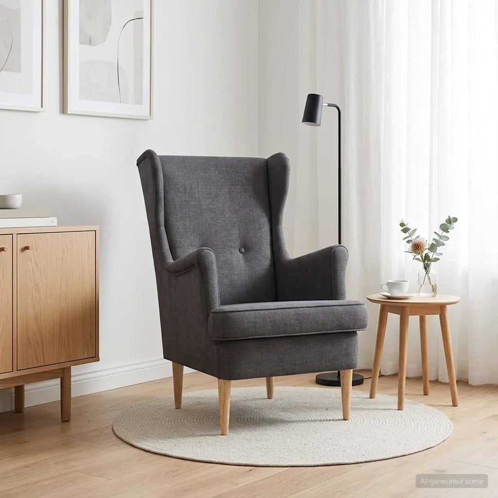 Poltrona-Divano Sedia-Poltroncina Grigio Scuro ARES
