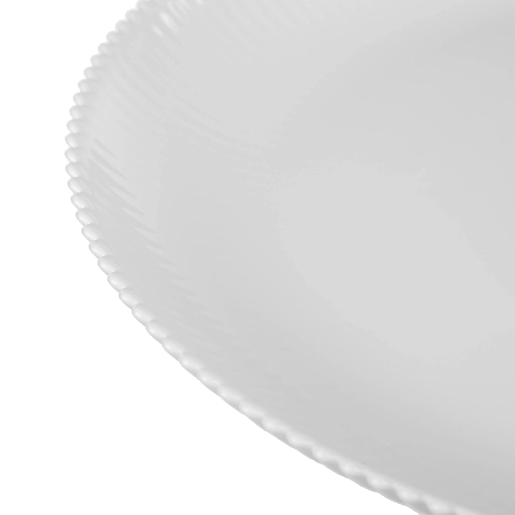 Piatto piano KADAX basso 26,5 cm Vetro Grande rotondo Vetro piatto scanalato