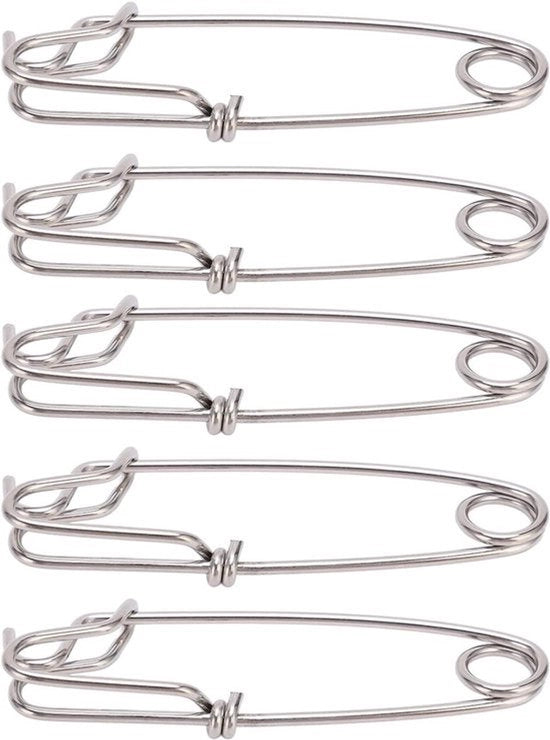 Sostegno per esche - Duraturo - Acciaio inossidabile - Viti a clip - Adatto per ventole - Nero Cylindrico Sostegno per esche 5 pezzi.