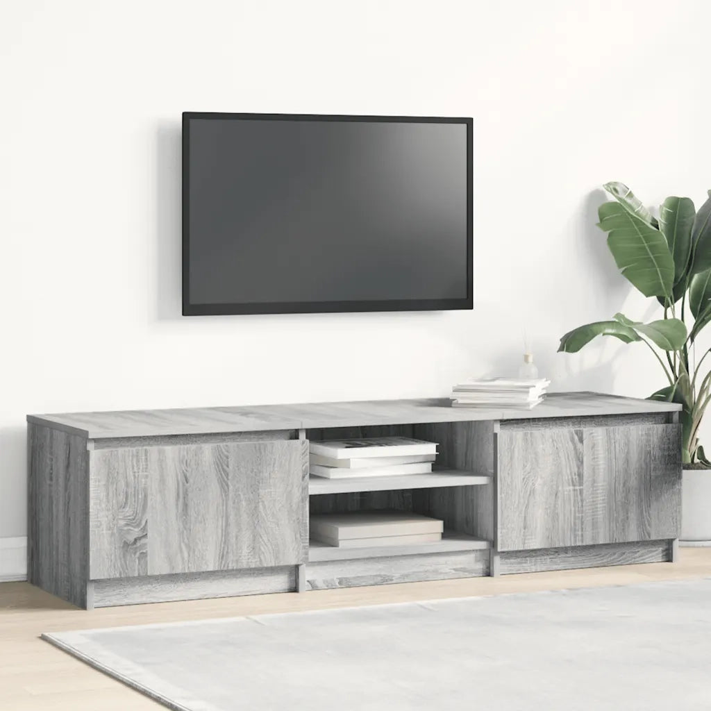 Mobile TV-Credenza TV-Console TV Grigio Sonoma 140x40x35,5 cm in Legno Multistrato