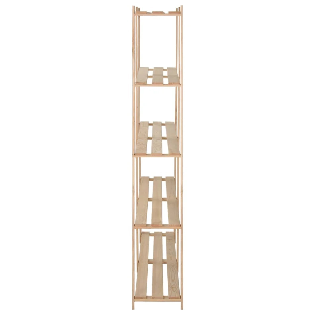 Scaffale portaoggetti a 5 ripiani 170 x 28,5 x 170 cm legno di pino massello 02_0000659