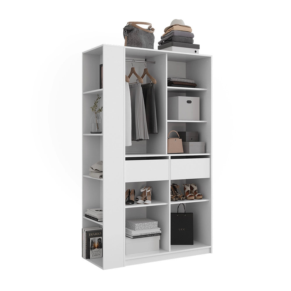 Armadio Elmo Bianco 50 x 200 cm Set di 2 Vicco